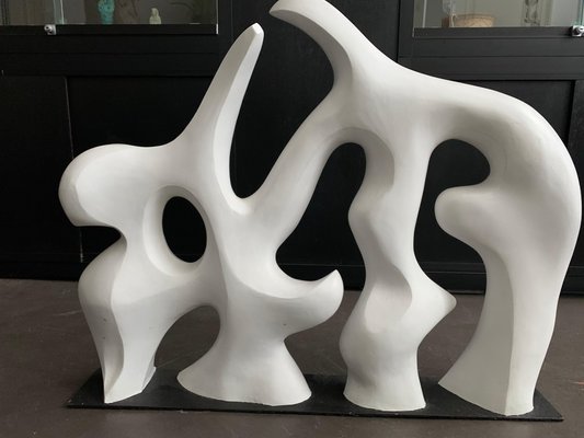 Mid-Century Abstract White Sculpture, 1980s-KL-703759