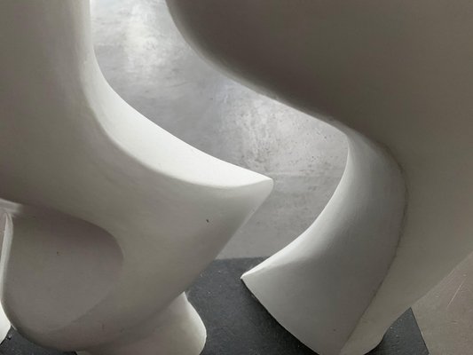 Mid-Century Abstract White Sculpture, 1980s-KL-703759