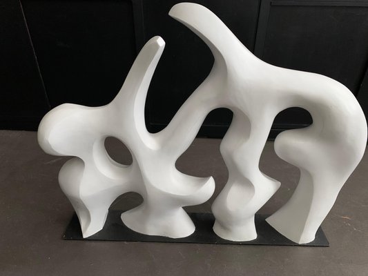 Mid-Century Abstract White Sculpture, 1980s-KL-703759