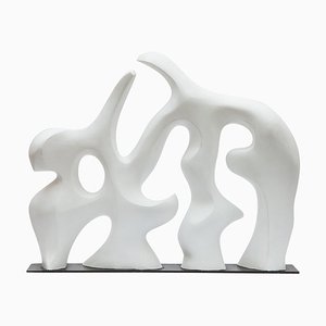 Mid-Century Abstract White Sculpture, 1980s-KL-703759