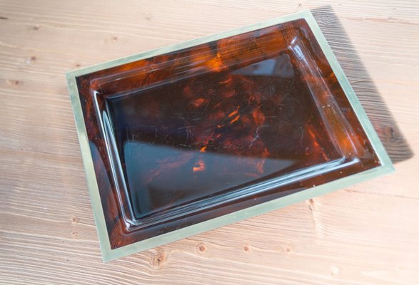 Mid-Century Acrylic and Metal Tray from Christian Dior, 1970s-KNM-2033436