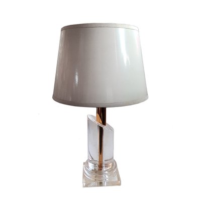 Mid-Century Acrylic Glass and Brass Table Lamp from Herda-NUX-1358266