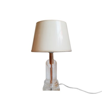 Mid-Century Acrylic Glass and Brass Table Lamp from Herda-NUX-1358266