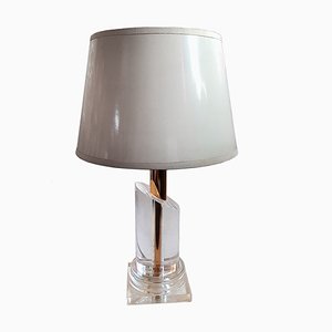 Mid-Century Acrylic Glass and Brass Table Lamp from Herda-NUX-1358266