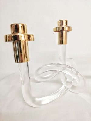 Mid-Century Acrylic Glass Candleholders by Dorothy Thorpe, Set of 2-RGF-640801