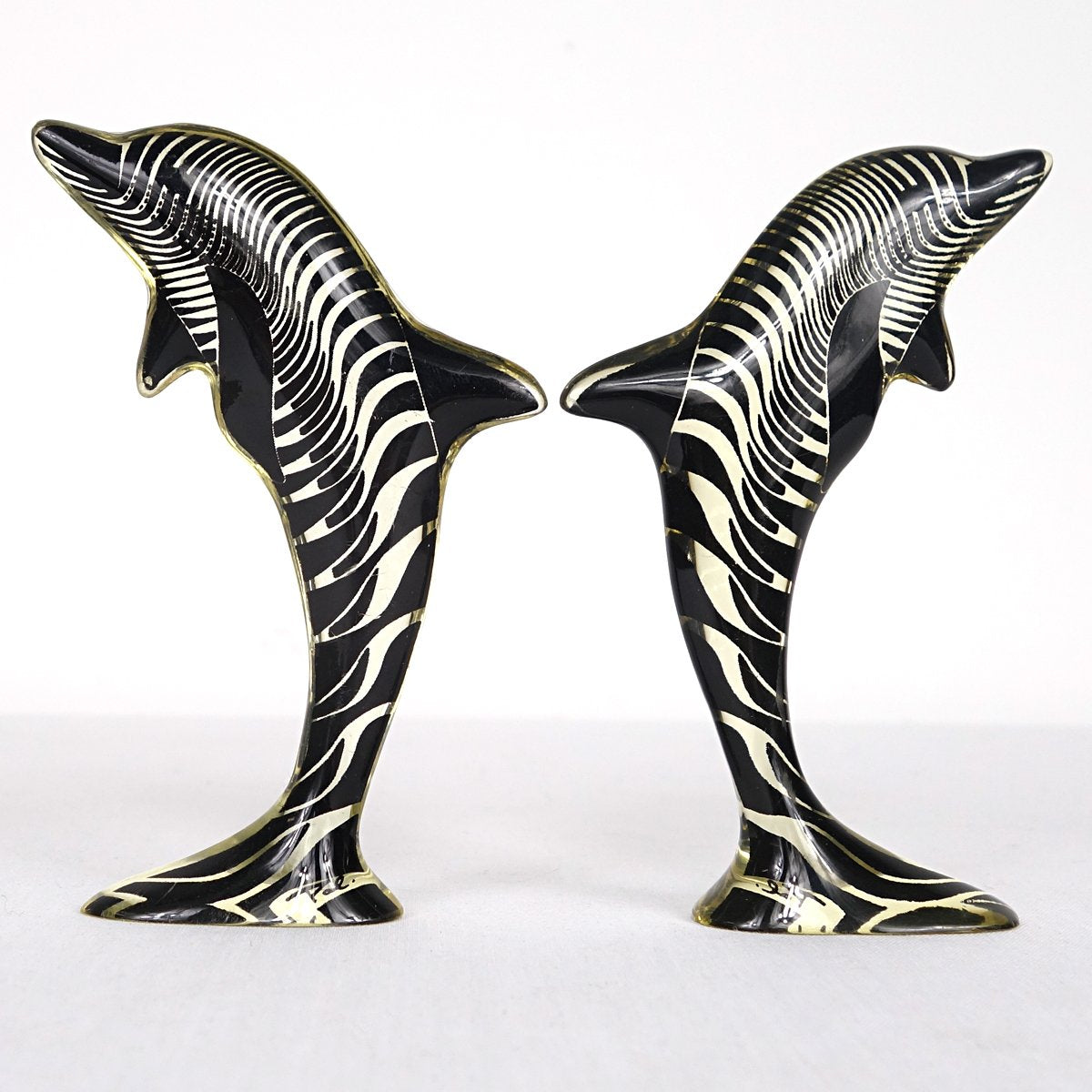 Mid-Century Acrylic Glass Dolphins by Abraham Palatnik, Set of 2