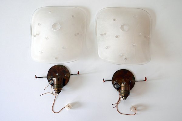 Mid-Century Acrylic Glass Sconces, 1960s, Set of 2-WPT-574113