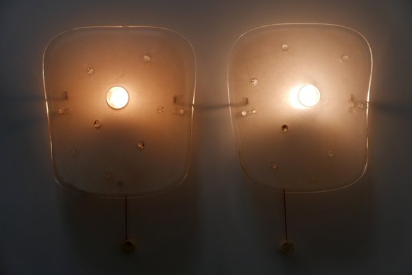 Mid-Century Acrylic Glass Sconces, 1960s, Set of 2-WPT-574113