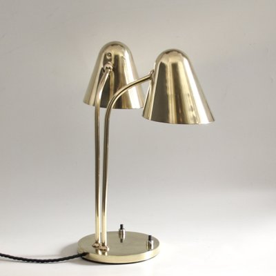 Mid-Century Adjustable Brass Library Lamp by Jacques Biny for Luminalité, 1950s-SY-1737273