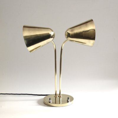 Mid-Century Adjustable Brass Library Lamp by Jacques Biny for Luminalité, 1950s-SY-1737273