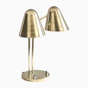 Mid-Century Adjustable Brass Library Lamp by Jacques Biny for Luminalité, 1950s-SY-1737273