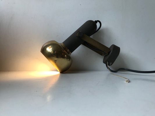 Mid-Century Adjustable Brass Sconce from Sische, 1960s-LCR-594369