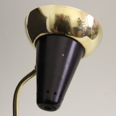 Mid-Century Adjustable Brass Table Lamp attributed to Jacques Biny for Luminalité, 1950s-SY-2042149