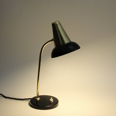 Mid-Century Adjustable Brass Table Lamp attributed to Jacques Biny for Luminalité, 1950s-SY-1410725