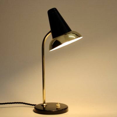 Mid-Century Adjustable Brass Table Lamp attributed to Jacques Biny for Luminalité, 1950s-SY-2042149