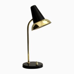 Mid-Century Adjustable Brass Table Lamp attributed to Jacques Biny for Luminalité, 1950s-SY-2042149