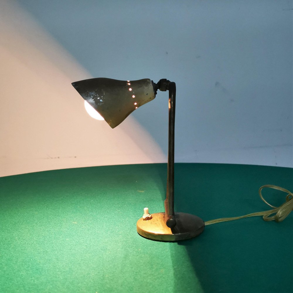 Mid-Century Adjustable Brass Table Lamp from Stilnovo, Italy, 1950s