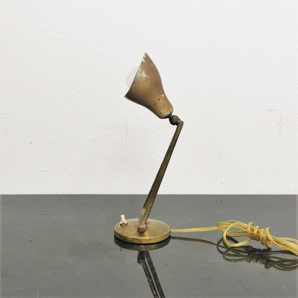 Mid-Century Adjustable Brass Table Lamp from Stilnovo, Italy, 1950s