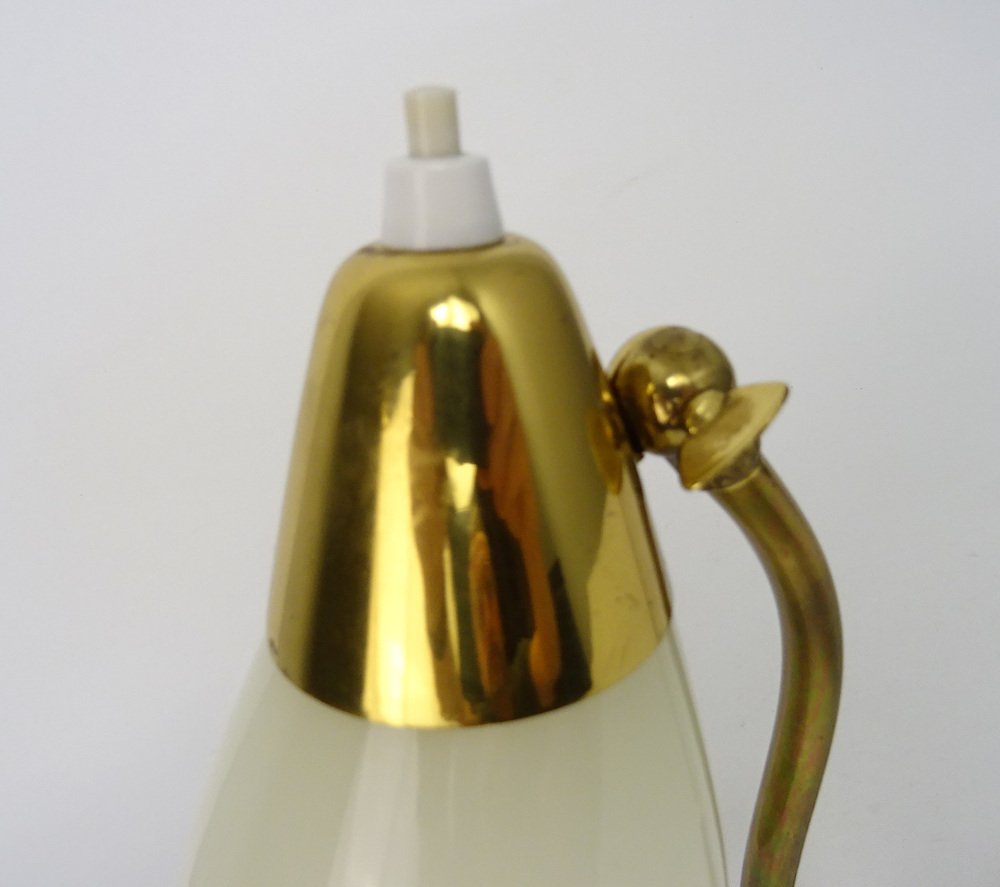 Mid-Century Adjustable Crow Base Table Lamp in Brass, Italy, 1950s