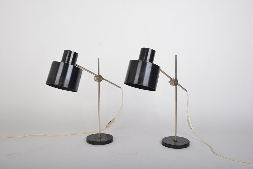 Mid-Century Adjustable Desk Lamps by Jan Suchan for Elektrosvit, 1960s, Set of 2