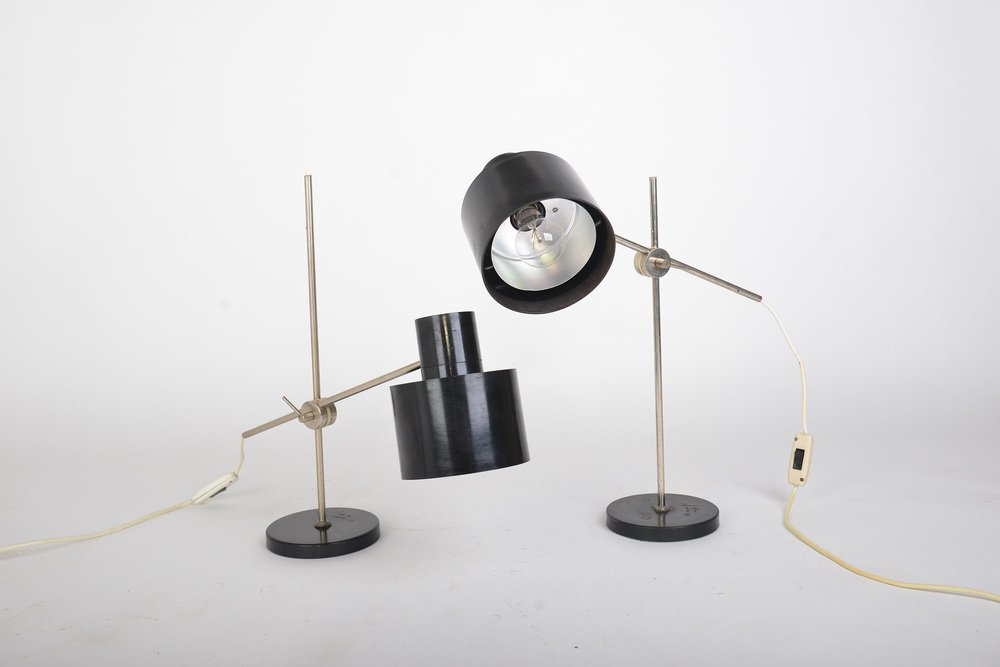 Mid-Century Adjustable Desk Lamps by Jan Suchan for Elektrosvit, 1960s, Set of 2