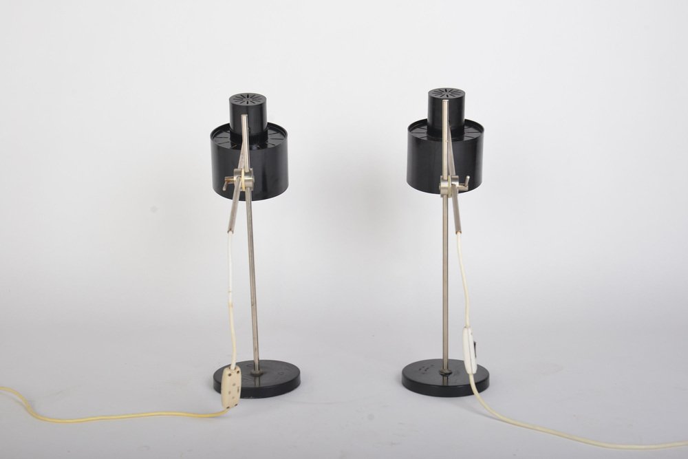 Mid-Century Adjustable Desk Lamps by Jan Suchan for Elektrosvit, 1960s, Set of 2