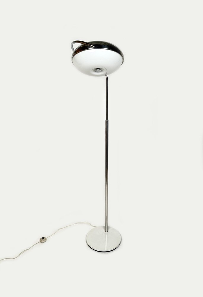 Mid-Century Adjustable Floor Lamp in Chrome & Acrylic Glass attributed to Reggiani, Italy, 1970s