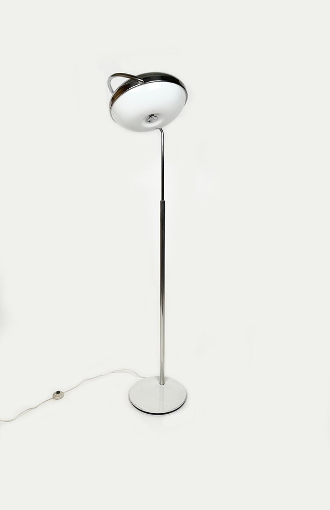 Mid-Century Adjustable Floor Lamp in Chrome & Acrylic Glass attributed to Reggiani, Italy, 1970s