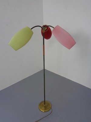 Mid-Century Adjustable Floor Lamp with Three Lanterns, 1950s-RDW-1155204