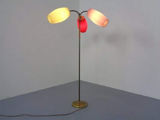 Mid-Century Adjustable Floor Lamp with Three Lanterns, 1950s-RDW-1155204