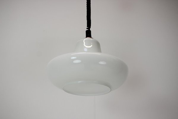 Mid-Century Adjustable Glass Pendant, 1970s-TZ-1351382