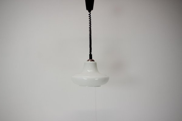 Mid-Century Adjustable Glass Pendant, 1970s-TZ-1351382