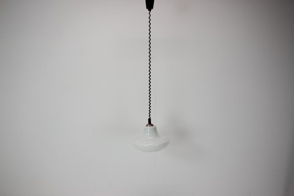 Mid-Century Adjustable Glass Pendant, 1970s-TZ-1351382