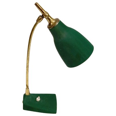 Mid-Century Adjustable Green Brass and Cast Iron Table Lamp by Gebrüder Cosack, 1950s-JDR-1126095