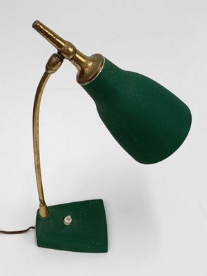 Mid-Century Adjustable Green Brass and Cast Iron Table Lamp by Gebrüder Cosack, 1950s-JDR-1126095