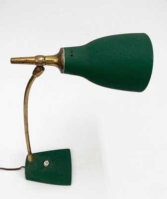 Mid-Century Adjustable Green Brass and Cast Iron Table Lamp by Gebrüder Cosack, 1950s-JDR-1126095