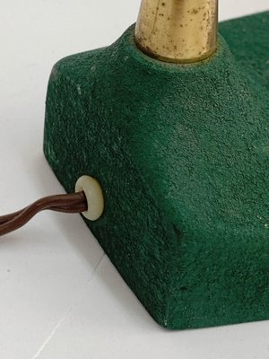 Mid-Century Adjustable Green Brass and Cast Iron Table Lamp by Gebrüder Cosack, 1950s-JDR-1126095