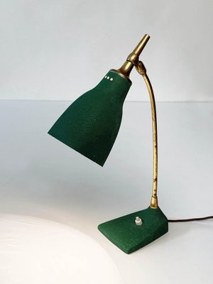 Mid-Century Adjustable Green Brass and Cast Iron Table Lamp by Gebrüder Cosack, 1950s-JDR-1126095