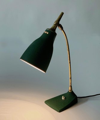 Mid-Century Adjustable Green Brass and Cast Iron Table Lamp by Gebrüder Cosack, 1950s-JDR-1126095