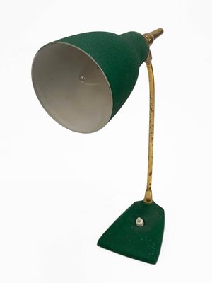 Mid-Century Adjustable Green Brass and Cast Iron Table Lamp by Gebrüder Cosack, 1950s-JDR-1126095