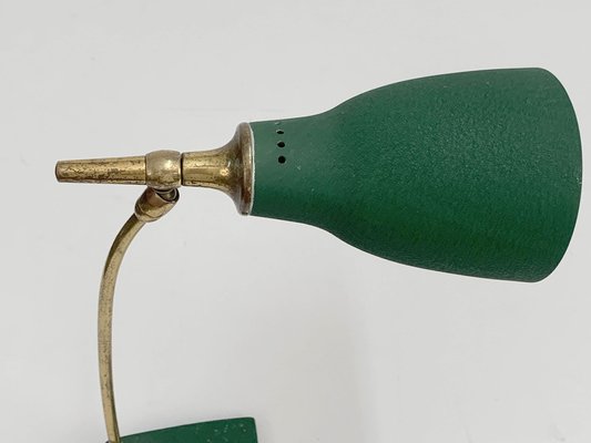 Mid-Century Adjustable Green Brass and Cast Iron Table Lamp by Gebrüder Cosack, 1950s-JDR-1126095