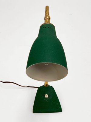 Mid-Century Adjustable Green Brass and Cast Iron Table Lamp by Gebrüder Cosack, 1950s-JDR-1126095