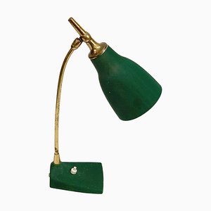 Mid-Century Adjustable Green Brass and Cast Iron Table Lamp by Gebrüder Cosack, 1950s-JDR-1126095