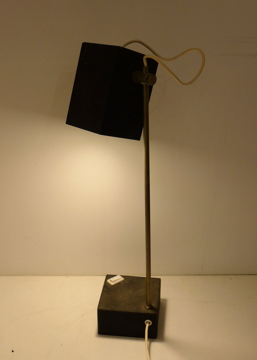 Mid-Century Adjustable Height Cube Shape Desk Lamp, 1950s