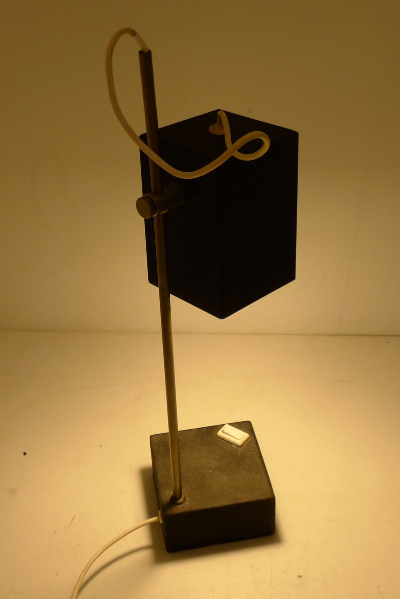 Mid-Century Adjustable Height Cube Shape Desk Lamp, 1950s