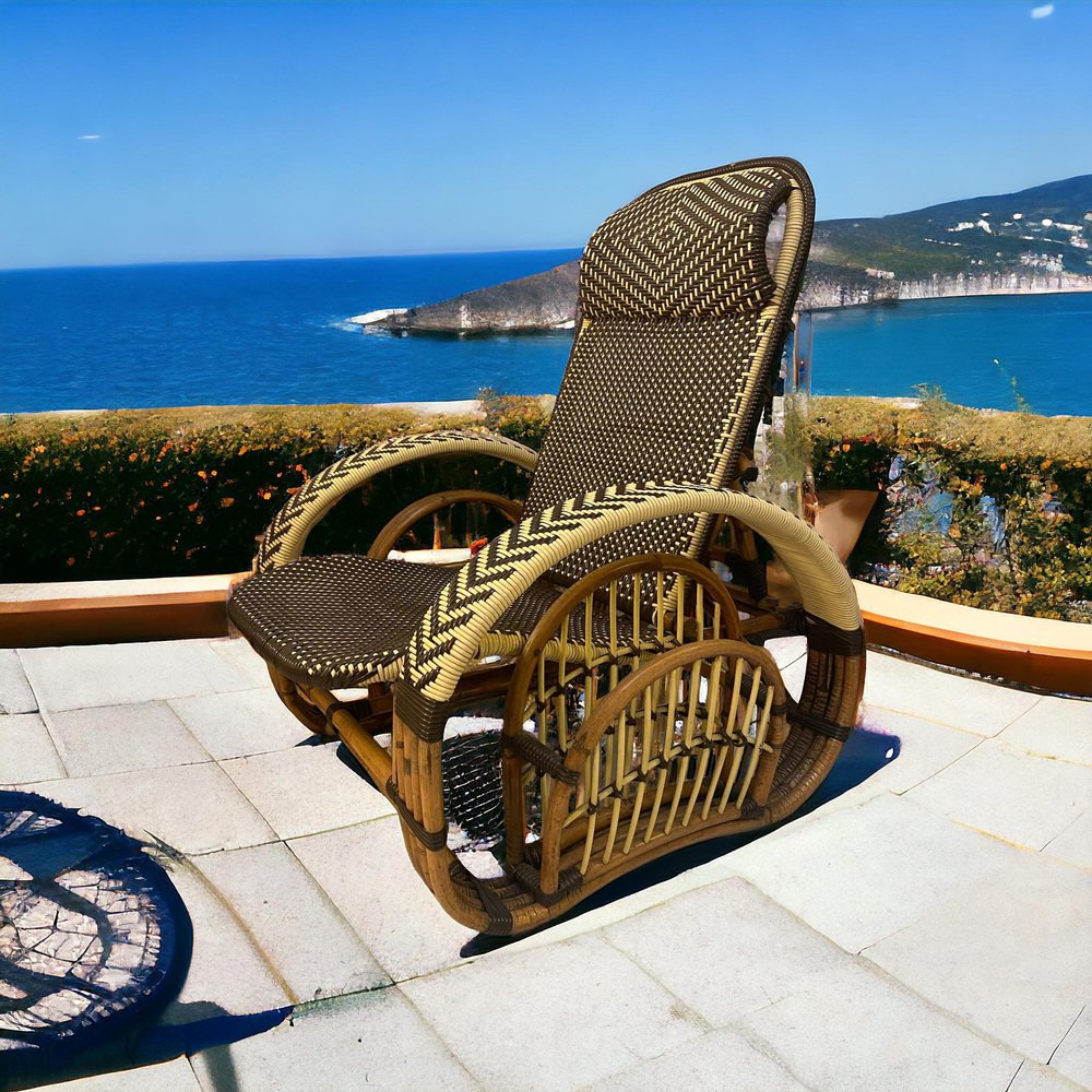 Mid-Century Adjustable Lounge Chair attributed to Paul Frankl, 1950s