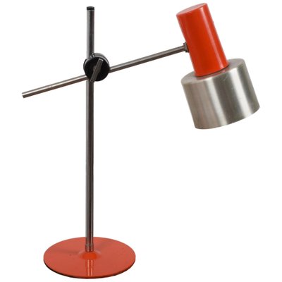 Mid-Century Adjustable Orange Metal and Aluminum Table Lamp by Bruno Gatta for Stilnovo, 1960s-JDR-1125859