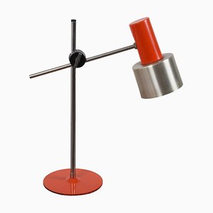 Mid-Century Adjustable Orange Metal and Aluminum Table Lamp by Bruno Gatta for Stilnovo, 1960s-JDR-1125859