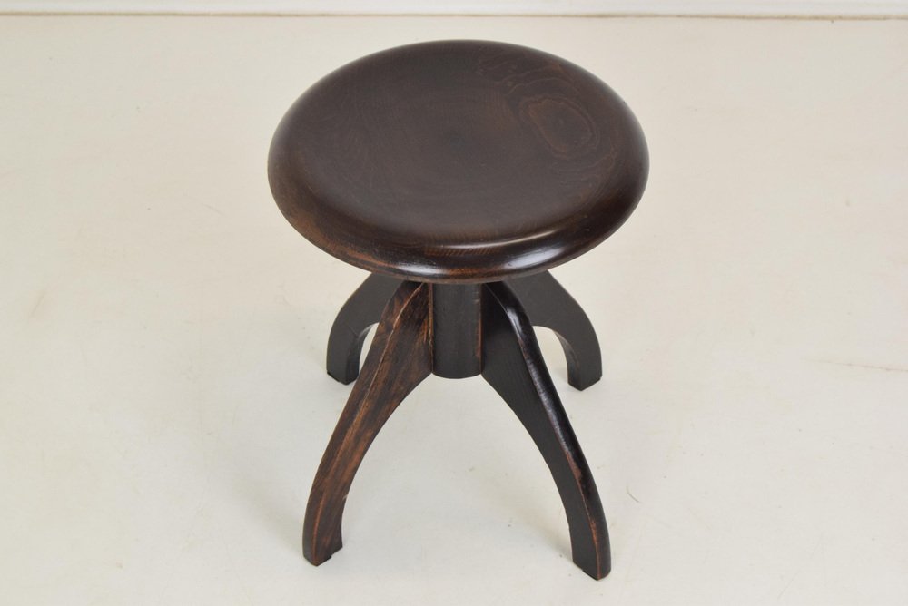 Mid-Century Adjustable Piano Stool, 1950s