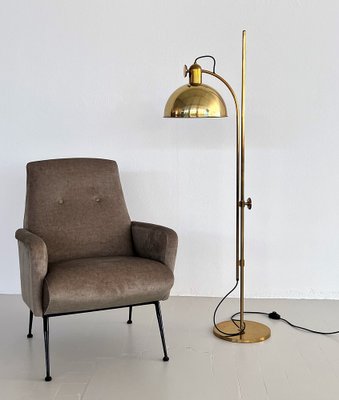 Mid-Century Adjustable Solid Brass Floor Lamp by Florian Schulz, 1970s-VNE-1327630